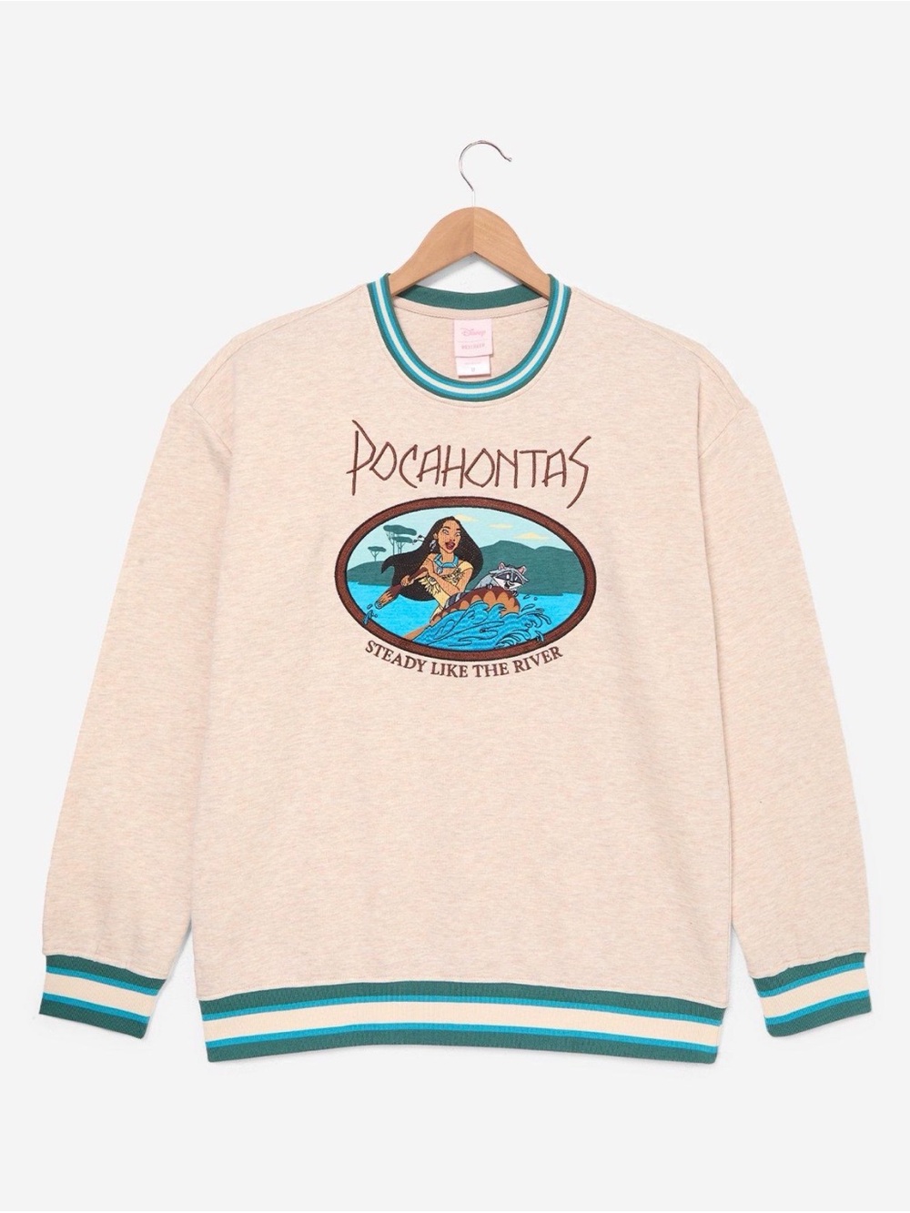 New Disney Pocahontas Steady Like The River Vintage Crewneck